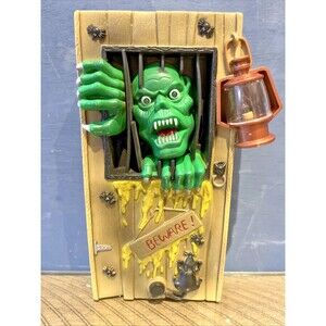 Vintage Halloween Monster Zombie Talking Doorbell Decoration Toy WATCH VIDEO